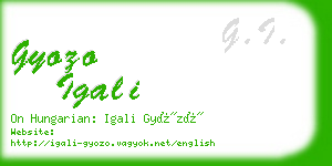 gyozo igali business card